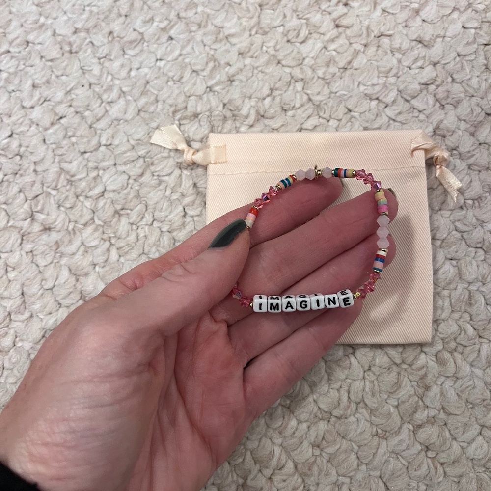 "Imagine" beaded bracelet sz S/M Little Words Project